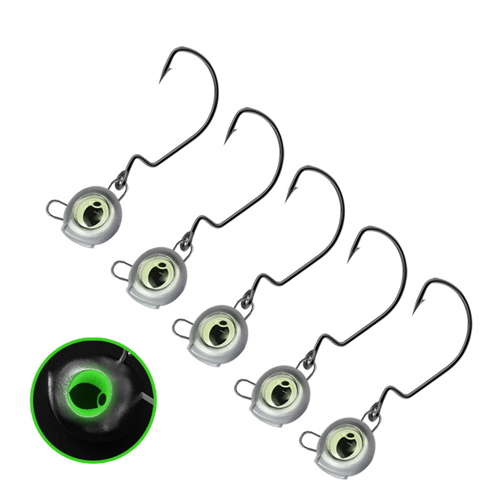 Fishing Hook Weedless - 10 قطع من رؤوس الرقصة بدون