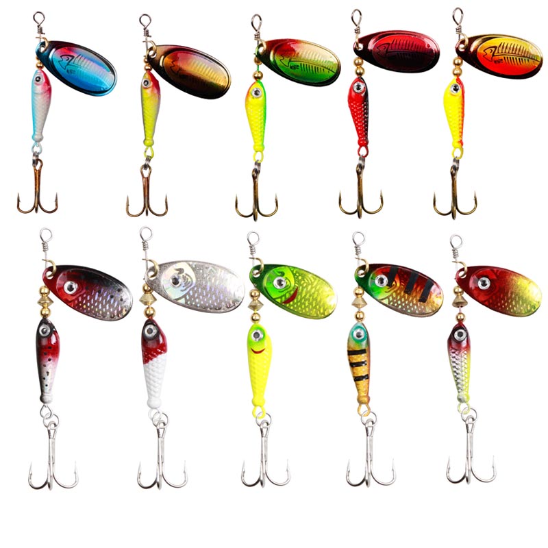 Fishing Hook Treble - 10 قطعة/المجموعة سبينر السحر 9.1 جرام