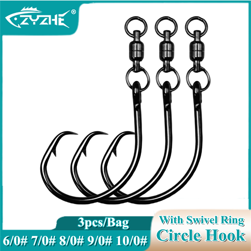 Fishing Hook Circle - خطافات دائرية من ZYZHE مع حلقة