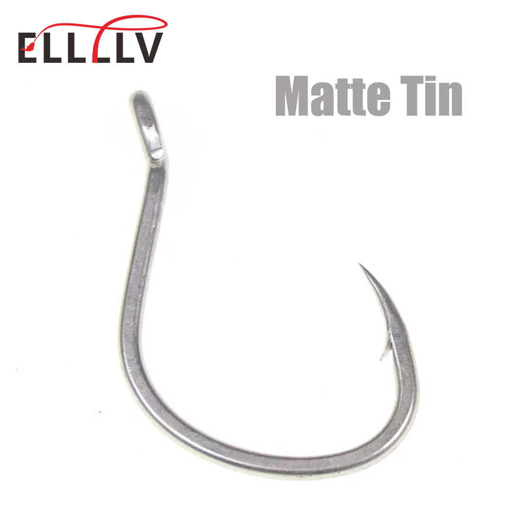 10 قطعة ماتي القصدير مكافحة ال - مراجعة Fishing Hook Barbless وسعره