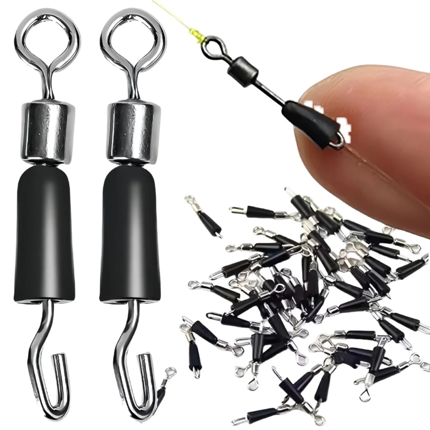 50 قطعة من دوارات تغيير الطعم  - مراجعة Fishing Hook Jig وسعره
