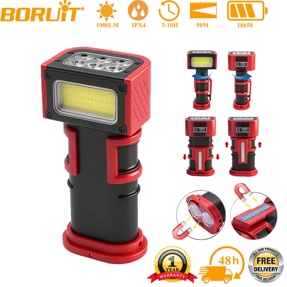مصباح عمل LED من BORUiT بقوة 1 - مراجعة Fishing Hook وسعره