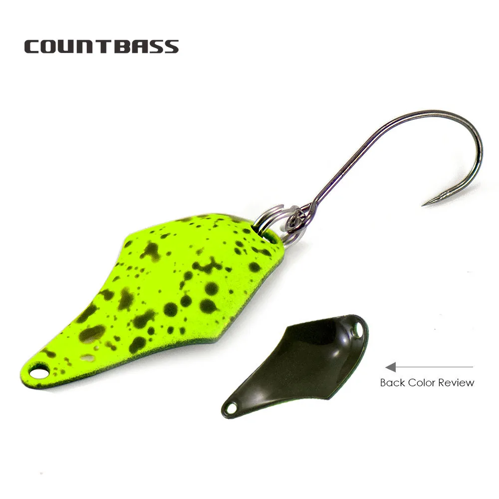 COUNTBASS 5/64oz 2g ملعقة الصب - مراجعة Fishing Hook Barbless وسعره