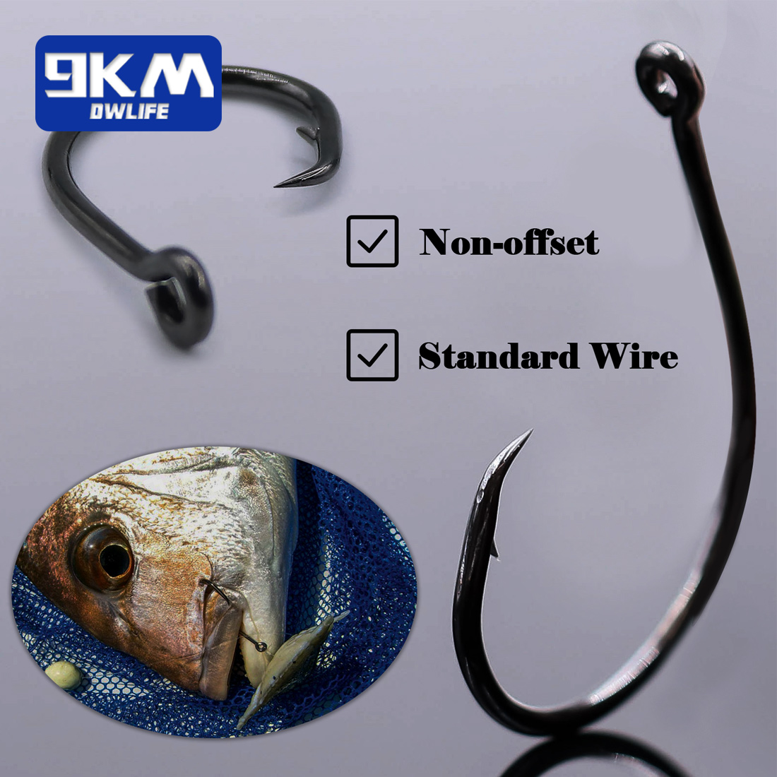 خطافات دائرية واسعة الفجوة 9KM - مراجعة Fishing Hook Circle وسعره