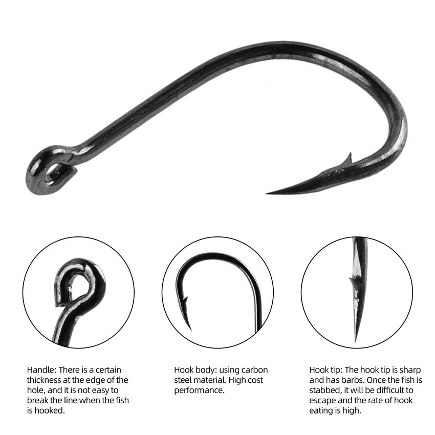 مجموعة خطافات صيد دائرية مفردة - مراجعة Fishing Hook Circle وسعره
