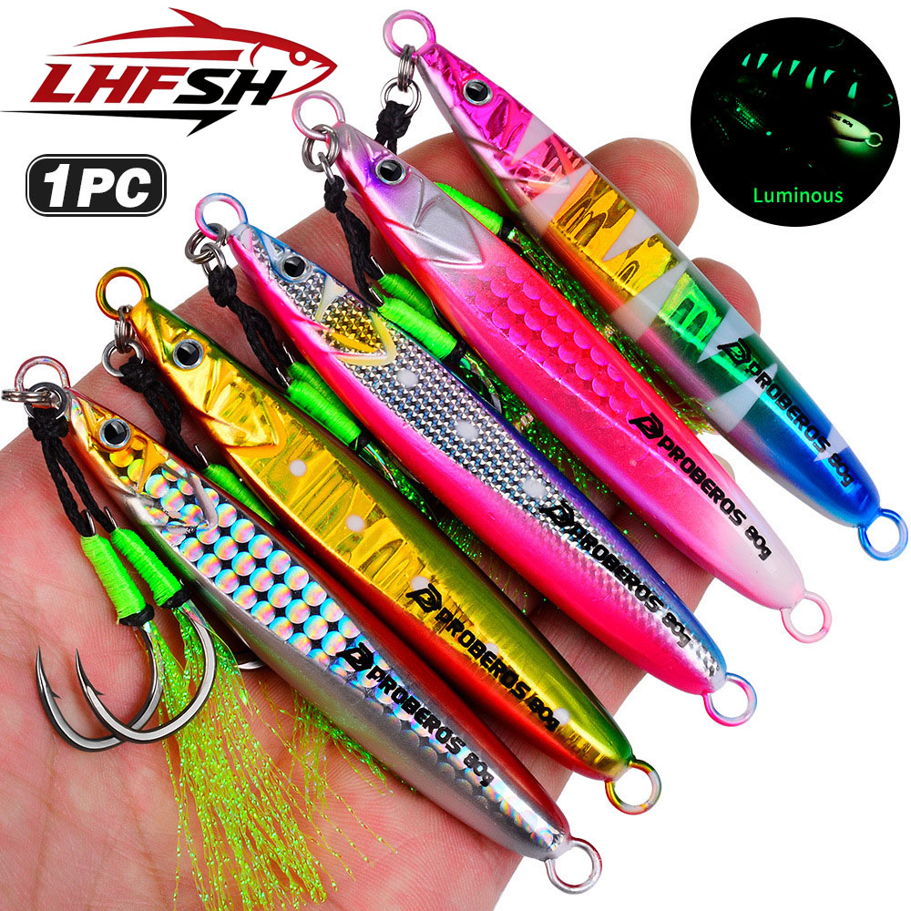 LHFSH طُعم صيد معدني مضيء، طُع - مراجعة Fishing Hook Treble وسعره