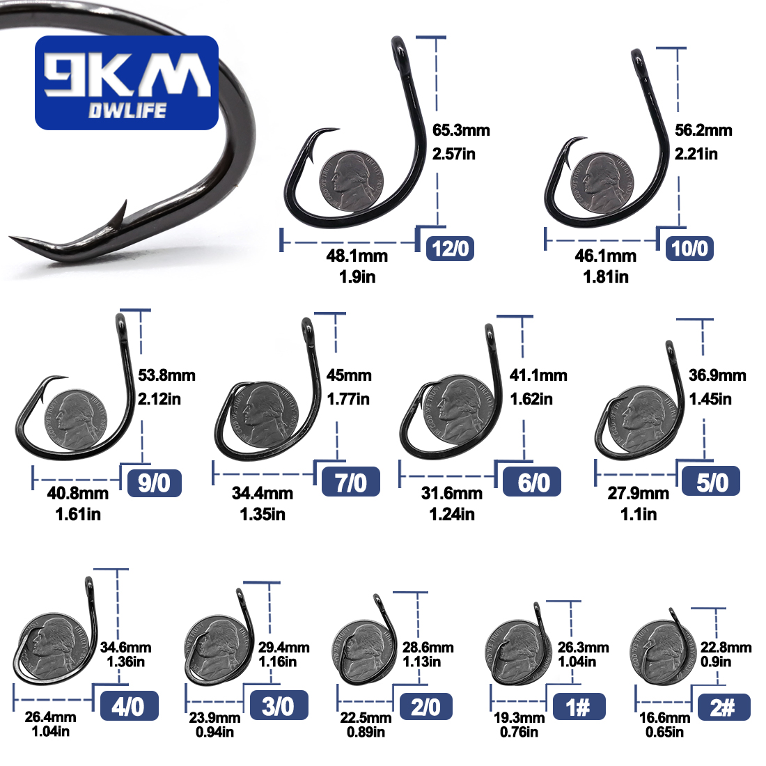 9 كجم دائرة السنانير 25 ~ 50 ق - مراجعة Fishing Hook Circle وسعره