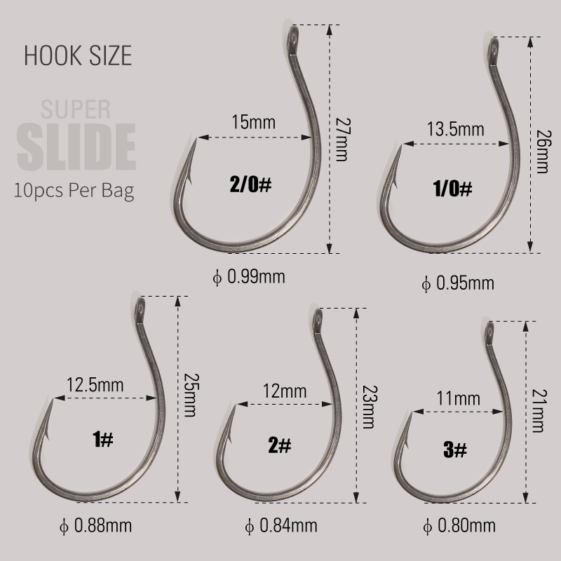 LUREHOLIC PTFE سوبر الشريحة أح - مراجعة Fishing Hook Circle وسعره