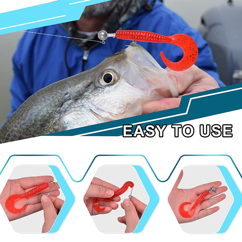 100 قطعة من خطافات الصيد مع رؤ - مراجعة Fishing Hook Offset وسعره
