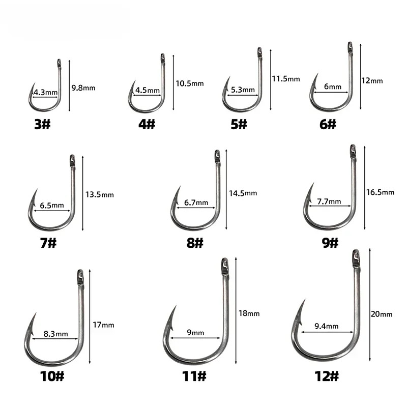 50-1600 قطعة/صندوق خطاف صيد ال - مراجعة Fishing Hook Circle وسعره