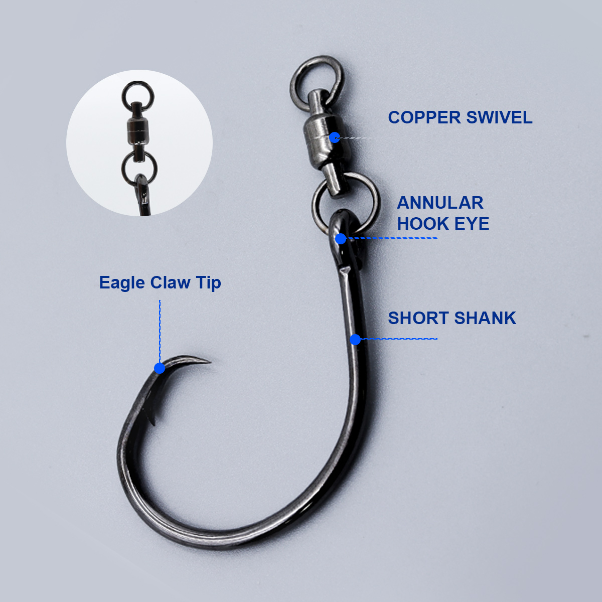 خطافات دائرية من ZYZHE مع حلقة - مراجعة Fishing Hook Circle وسعره