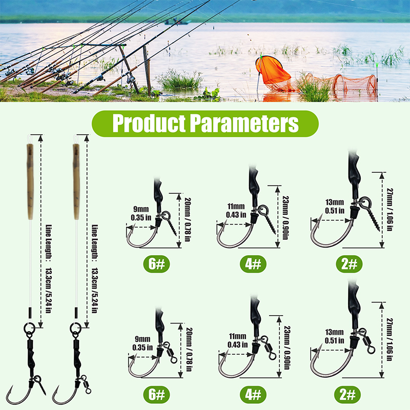6 قطع/10 قطع روني ريج 3 أنماط  - مراجعة Fishing Hook Assortment وسعره